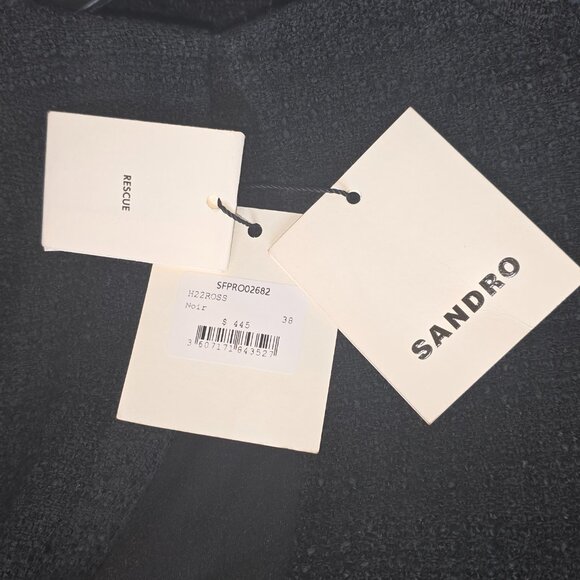 Sandro Ross Tweed Mini Dress in Black, Various sizes, NWT - Picture 5 of 7